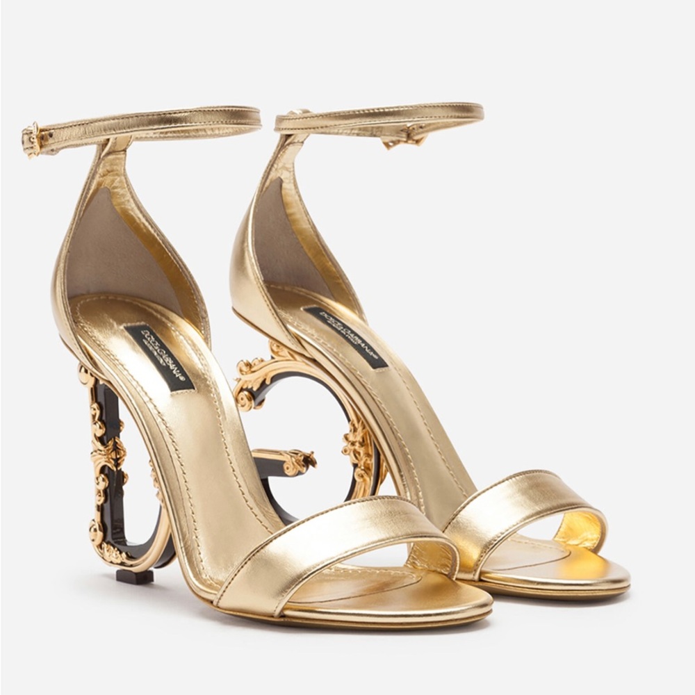 D&G gold heels. Comes with original box.